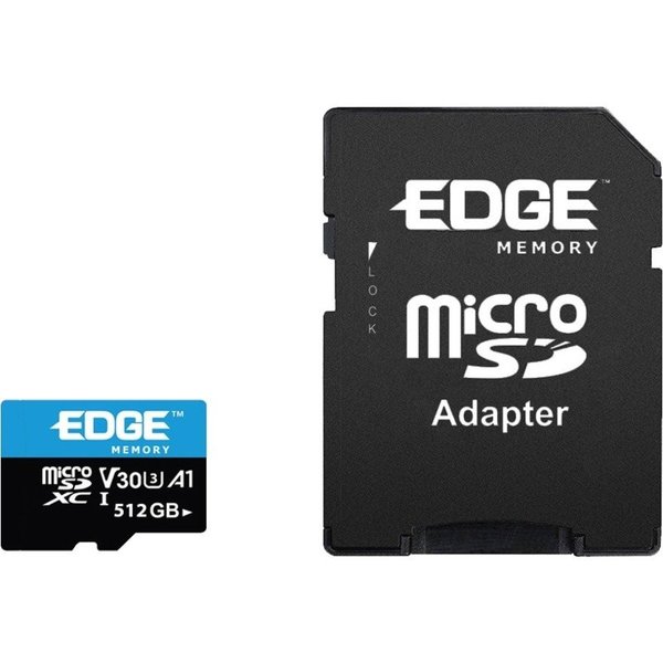 Edge Memory 512Gb Edge Microsdxc V30 (Uhs-1 U3) Memory Card w/ Adapter PE257491